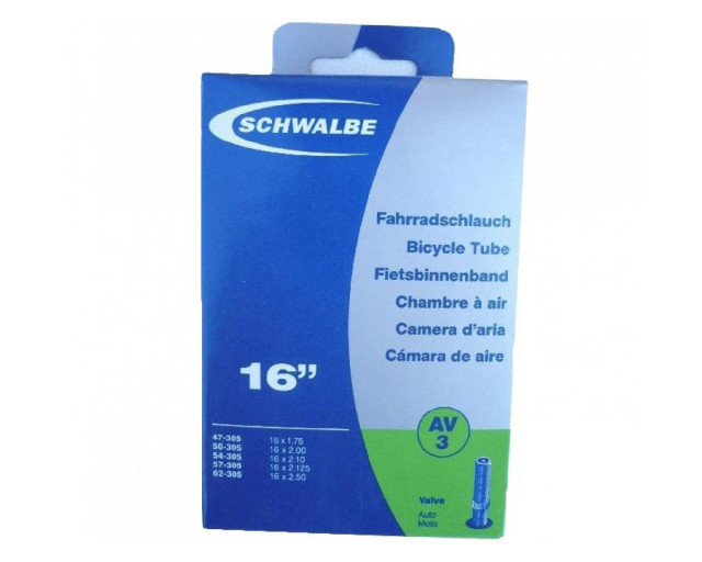 CAMARA SCHWALBE 16x1 1/8-1 3/8 VALVULA STANDARD 40 mm