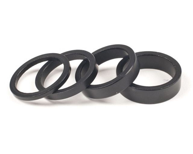 HEADSET SPACERS 1 1/8" ALU BLACK