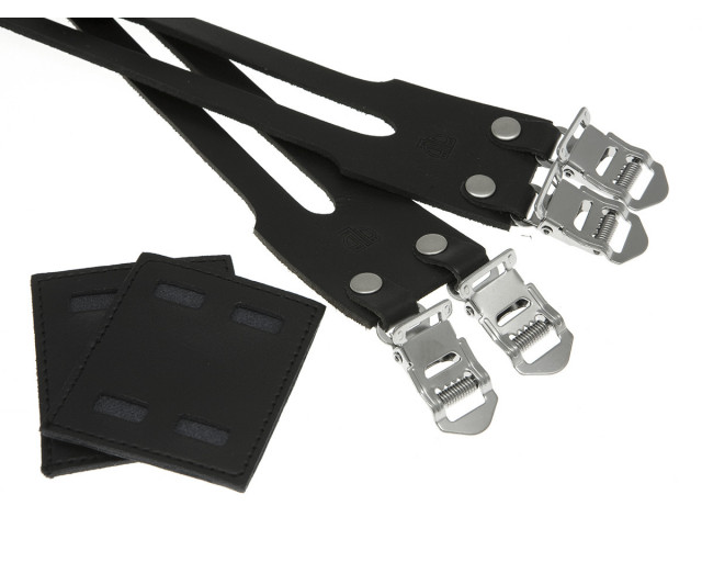 CORREAS BLB DOBLE DE CUERO NEGRO