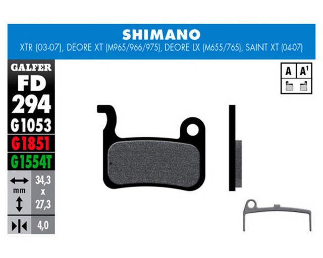 PASTILLAS FRENO GALFER FD STD SH 965/975/655/765/77