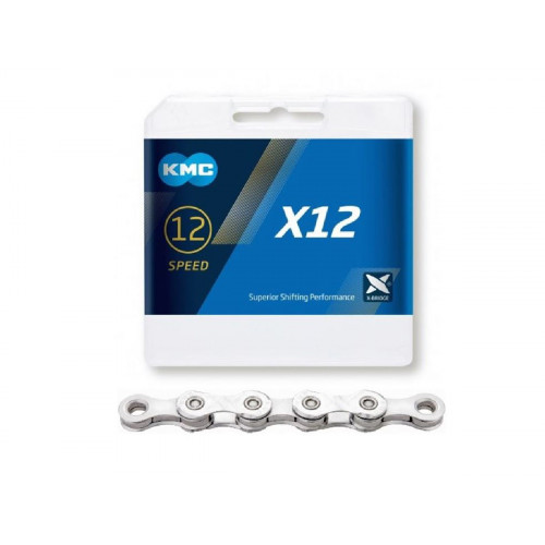CADENA KMC X12 PLATA 126 LINKS 12V
