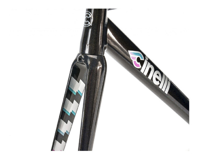 CUADRO + HORQUILLA CINELLI VIGORELLI  TRACK ALUMINIUM RAINBOW