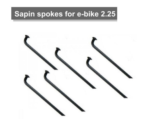 RADIOS SAPIM BICICLETA ELECTRICA 2.25MM 13G NEGRO