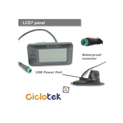 PANTALLA CICLOTEK LCD5 USB 36-48V WP