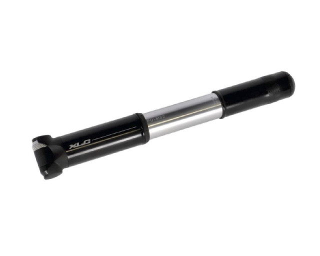 BOMBA XLC PU-M02 MINI HINCHADOR MTB 220 mm 7 BAR ALUMINIO PLATA/NEGRO