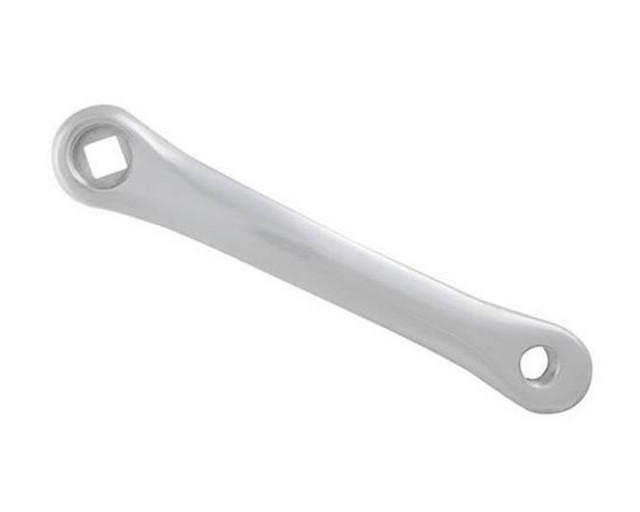LEFT CRANK ROMBO ALU SILVER 165MM